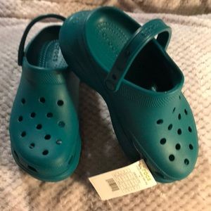 Crocs Bae Platform Clog | Size 8 | Color: Juniper | NWT | HTF Color